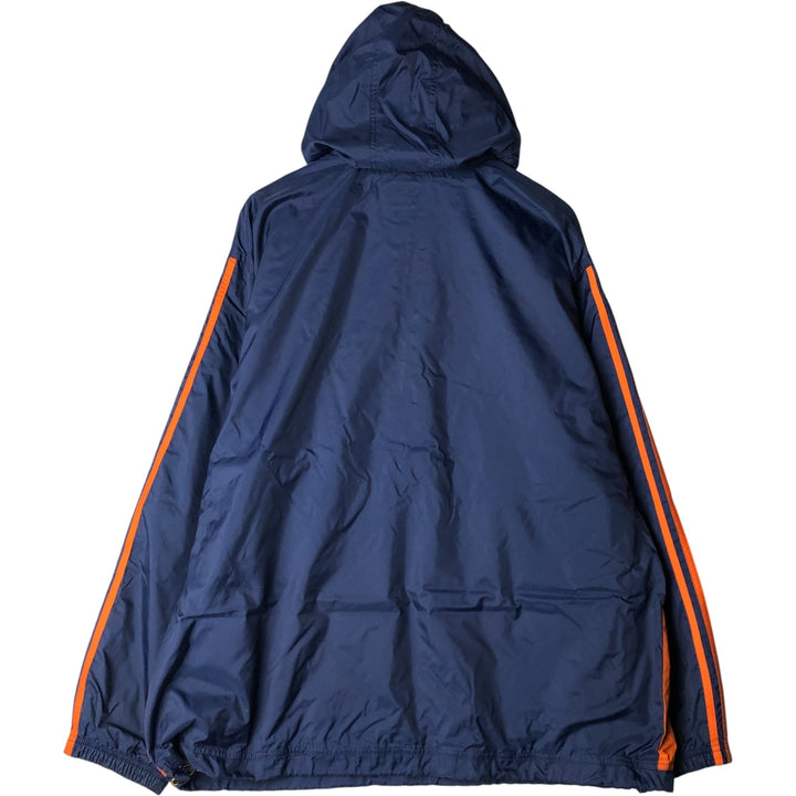 Vintage 90'S Adidas anorak parka, men's size XL Nylon navy blue type Vintage Second Hand