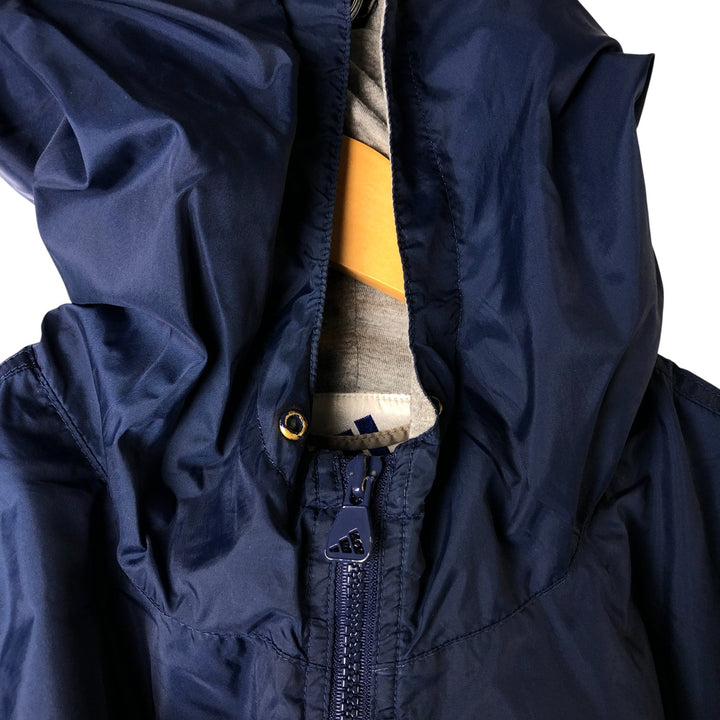 Vintage 90'S Adidas anorak parka, men's size XL Nylon navy blue type Vintage Second Hand
