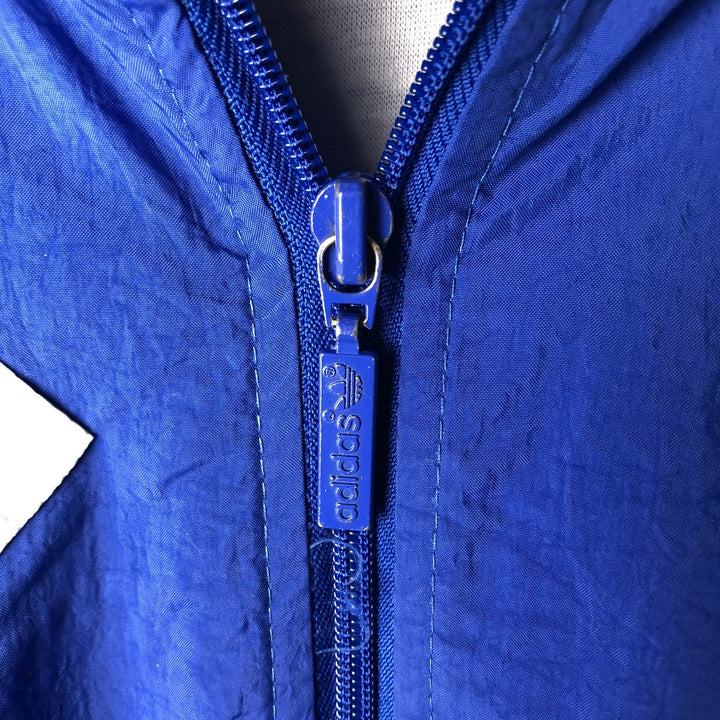 Vintage 80s-90'S Adidas nylon jacket, men's size M Nylon blue type Vintage Second Hand