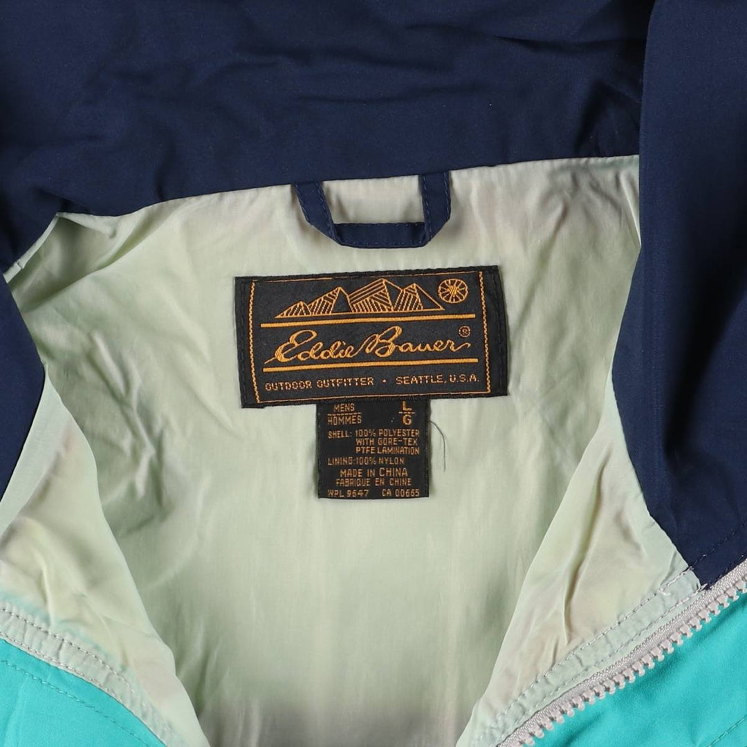 Vintage 90'S Eddie Bauer anorak jacket, size L, men's polyester gray type Vintage Second Hand