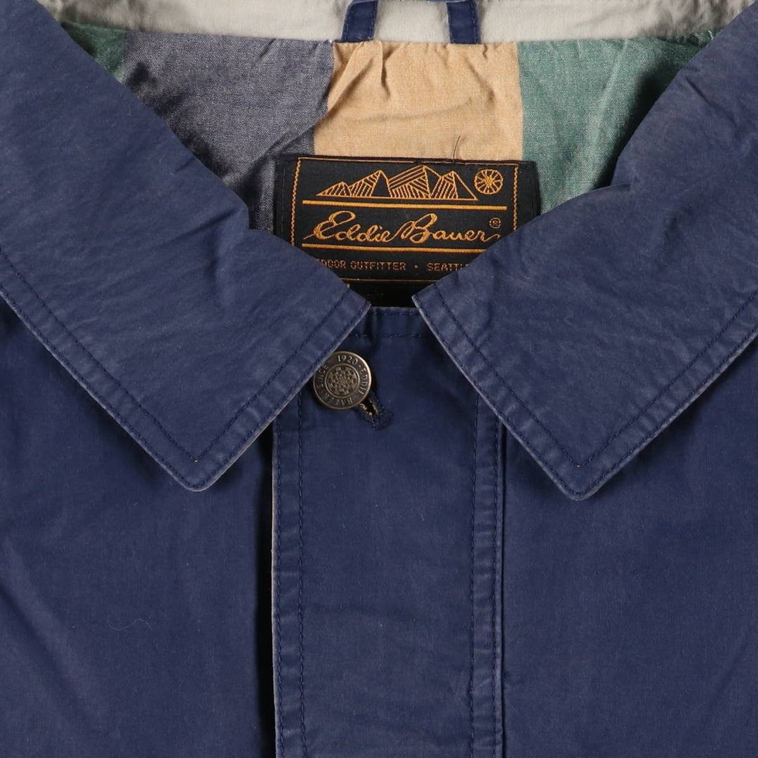 90'S Eddie Bauer Mountain Jacket, Shell Jacket, Men's XL, Vintage cotton navy blue type Vintage Second Hand