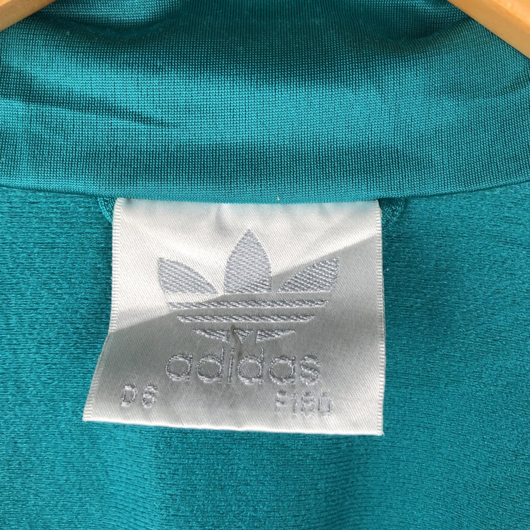 Vintage 80'S adidas track jacket, size M for men polyester white type Vintage Second Hand