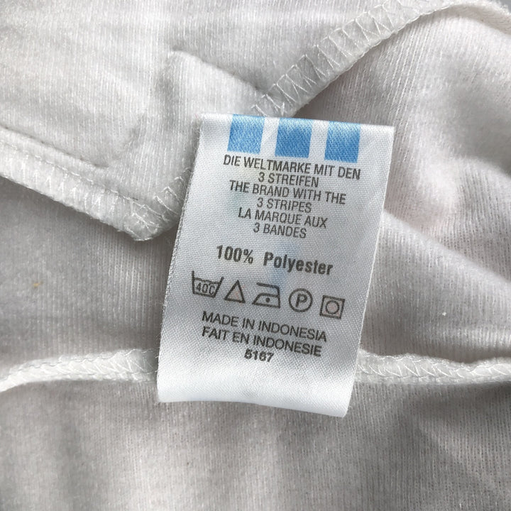 Vintage 80'S adidas track jacket, size M for men polyester white type Vintage Second Hand