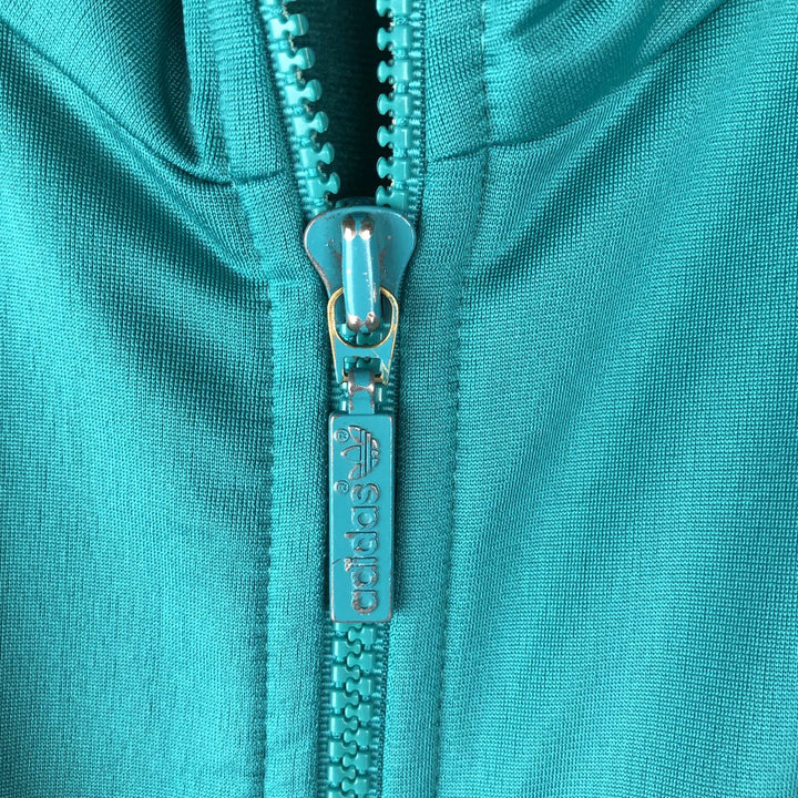 Vintage 80'S adidas track jacket, size M for men polyester white type Vintage Second Hand