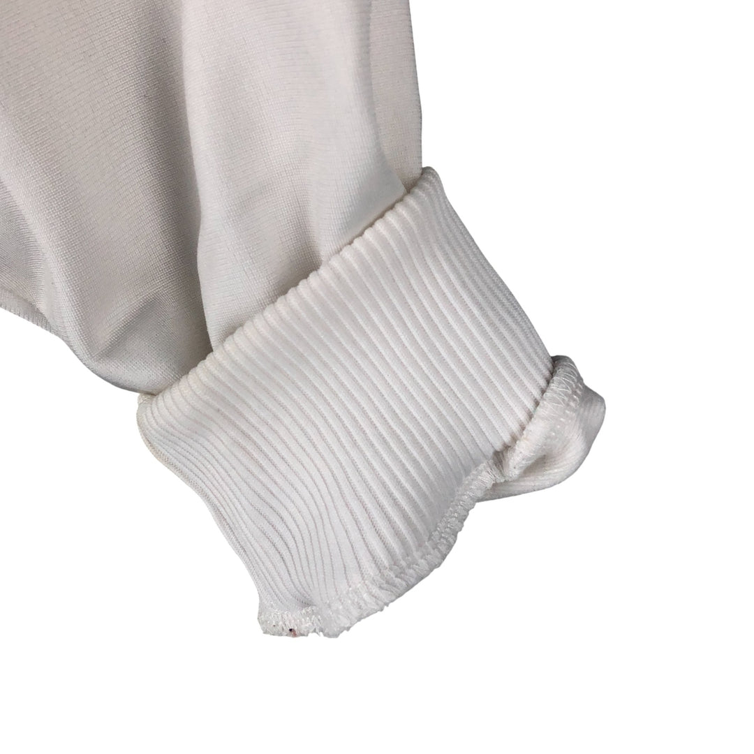 Vintage 80'S adidas track jacket, size M for men polyester white type Vintage Second Hand