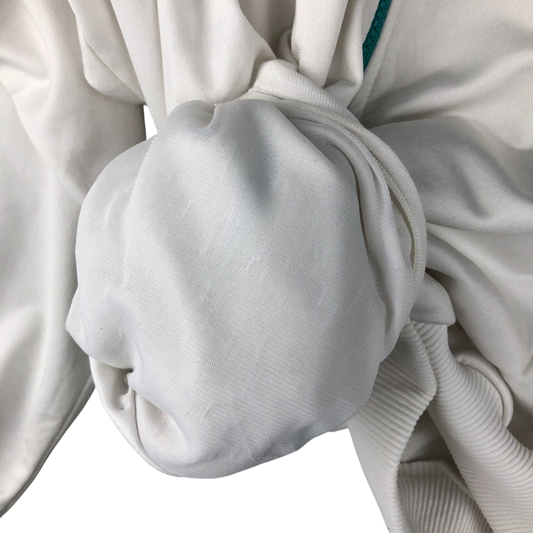 Vintage 80'S adidas track jacket, size M for men polyester white type Vintage Second Hand