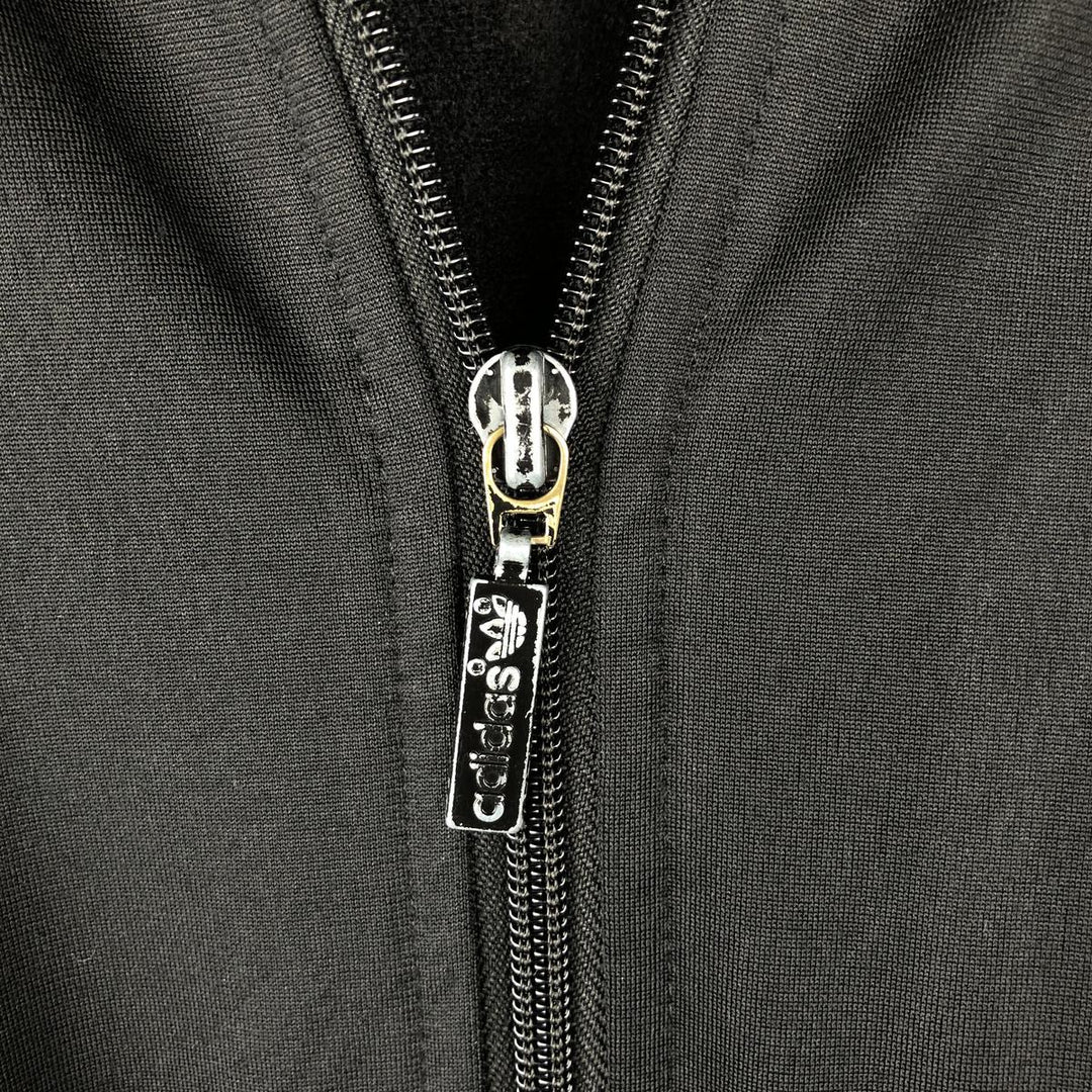 Vintage 80s-90'S adidas track jacket, men's M size polyester black type Vintage Second Hand