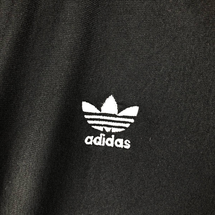 Vintage 80s-90'S adidas track jacket, men's M size polyester black type Vintage Second Hand