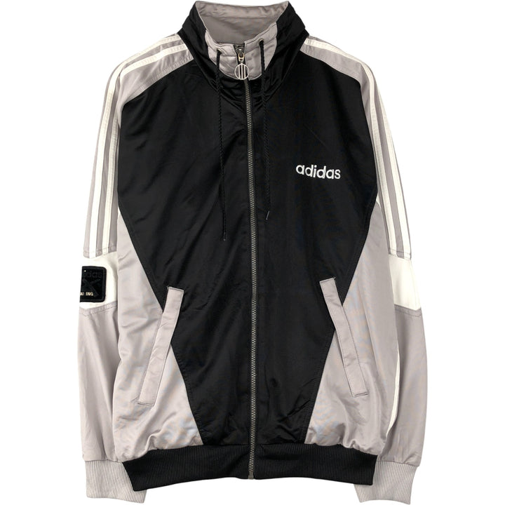 Vintage 80'S adidas track jacket, size M for men polyester black type Vintage Second Hand