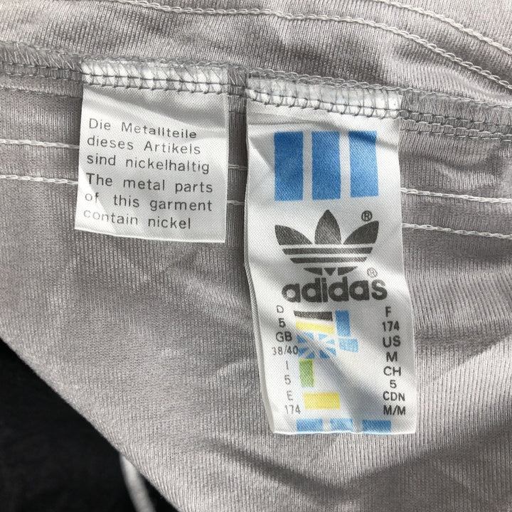 Vintage 80'S adidas track jacket, size M for men polyester black type Vintage Second Hand