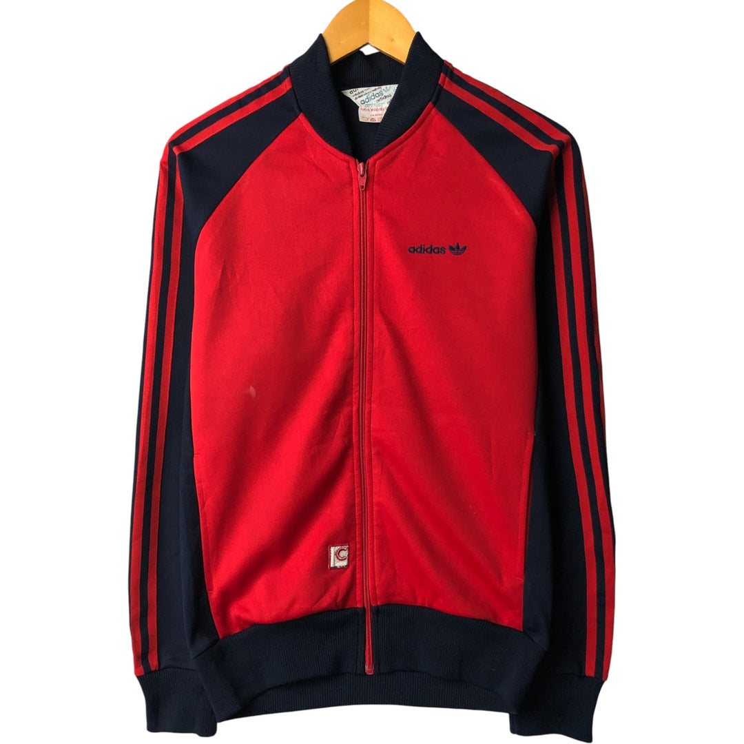 Vintage 70s-80'S Adidas track jacket, size S, men's polyester red type Vintage Second Hand