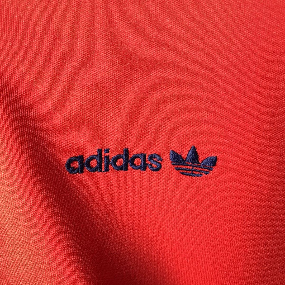Vintage 70s-80'S Adidas track jacket, size S, men's polyester red type Vintage Second Hand