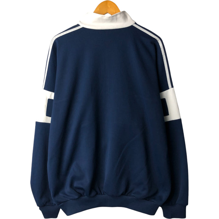Vintage 80s-90'S Adidas track jacket, men's size XXL polyester navy blue type Vintage Second Hand
