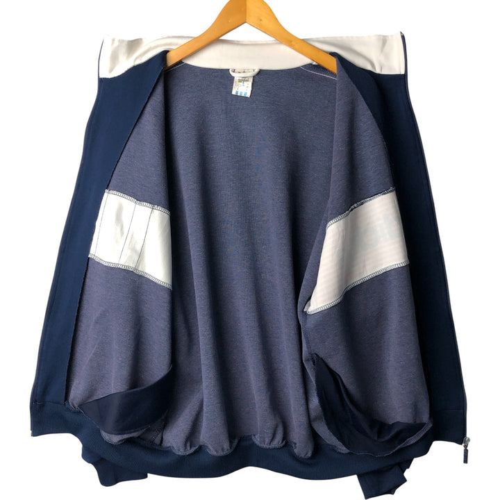 Vintage 80s-90'S Adidas track jacket, men's size XXL polyester navy blue type Vintage Second Hand