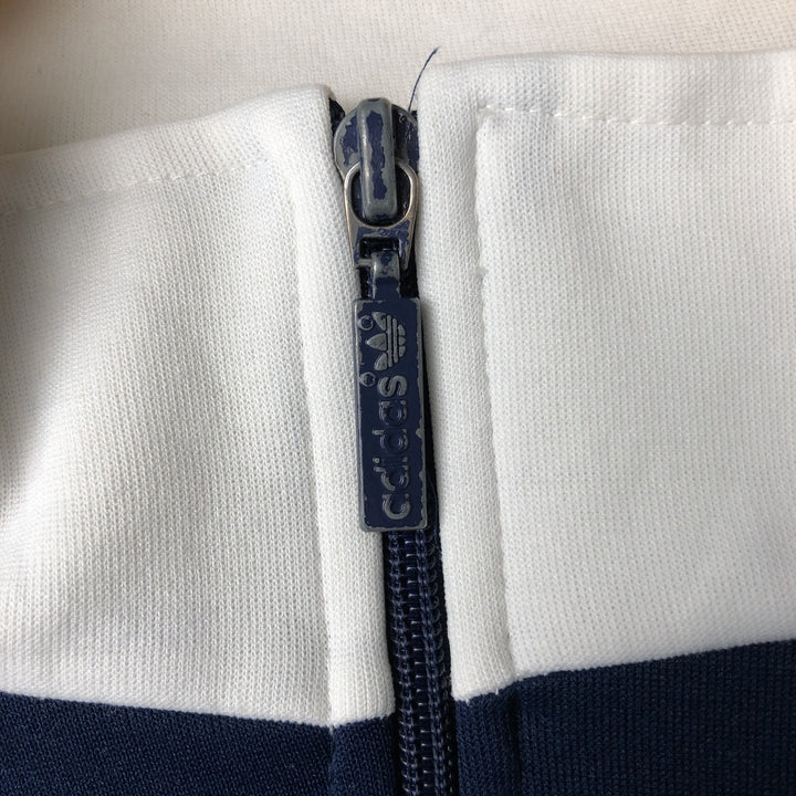 Vintage 80s-90'S Adidas track jacket, men's size XXL polyester navy blue type Vintage Second Hand