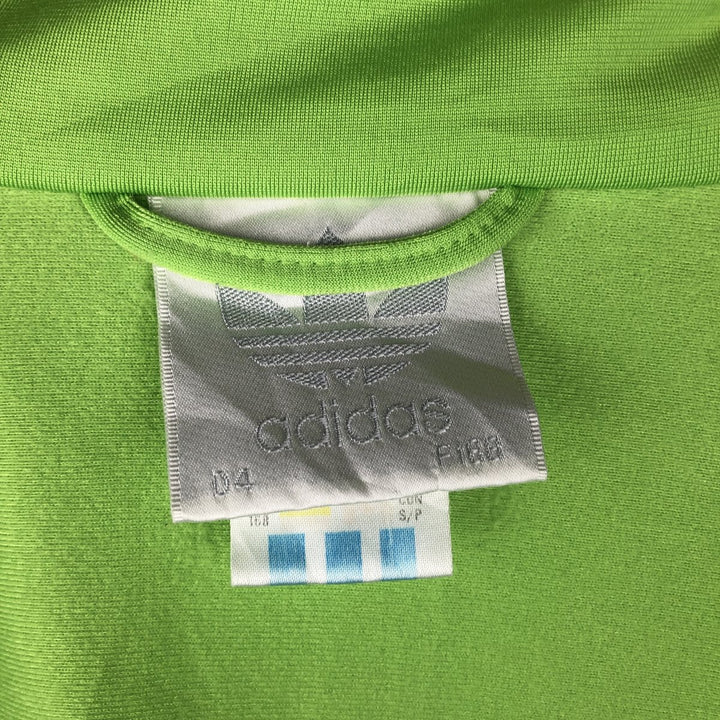 Vintage 1980'S adidas Trefoil logo track jacket, men's size small polyester green type yellow green Vintage Second Hand