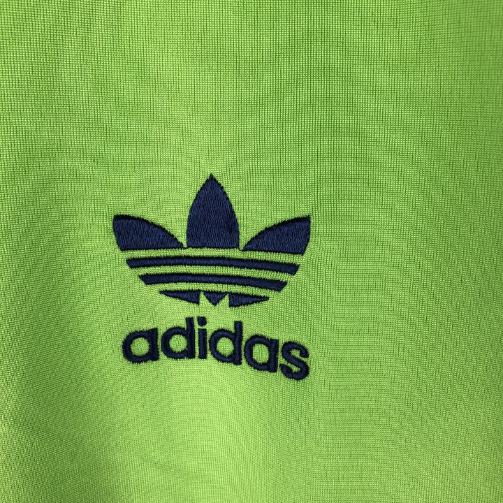 Vintage 1980'S adidas Trefoil logo track jacket, men's size small polyester green type yellow green Vintage Second Hand
