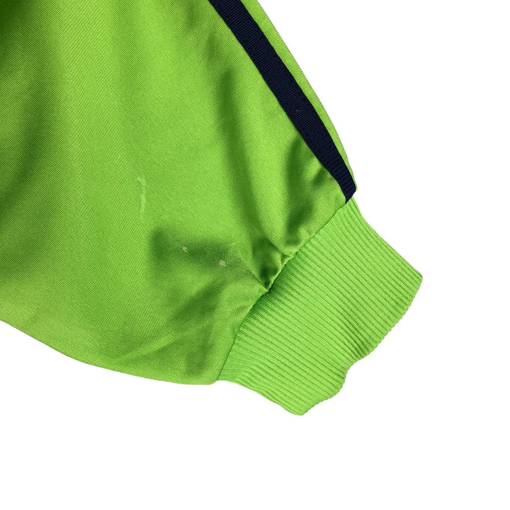Vintage 1980'S adidas Trefoil logo track jacket, men's size small polyester green type yellow green Vintage Second Hand