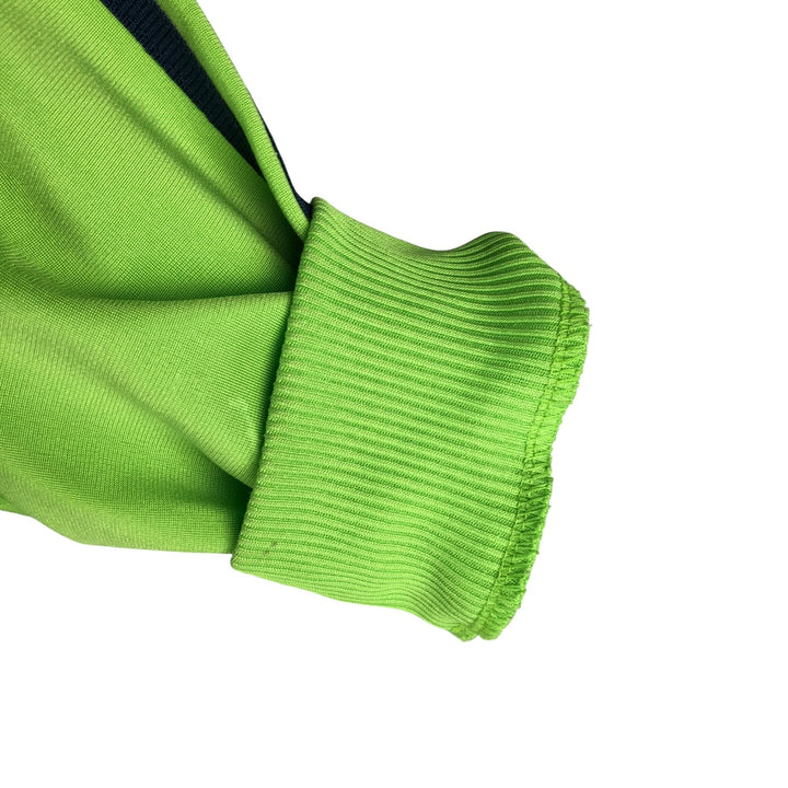 Vintage 1980'S adidas Trefoil logo track jacket, men's size small polyester green type yellow green Vintage Second Hand