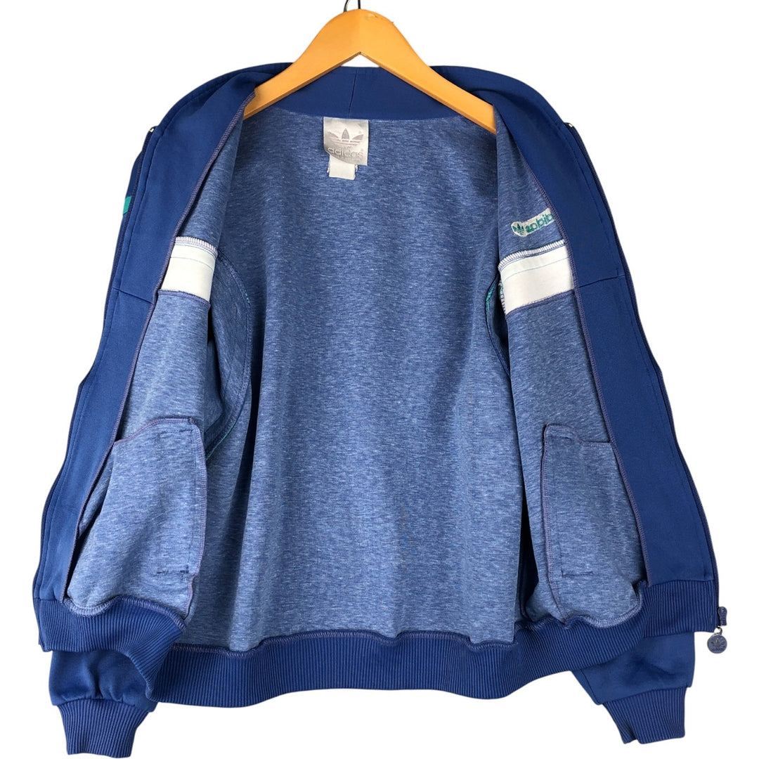 Vintage 1980'S adidas Trefoil logo track jacket, men's size small unclear Purple type blue-purple Vintage Second Hand