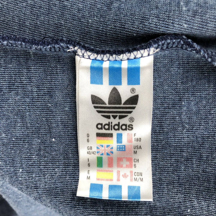 Vintage 80'S adidas track jacket, size M for men polyester navy blue type Vintage Second Hand