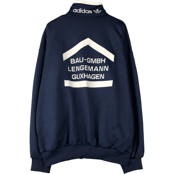 Vintage 1980'S adidas Trefoil logo track jacket, men's size M polyester navy blue type Vintage Second Hand