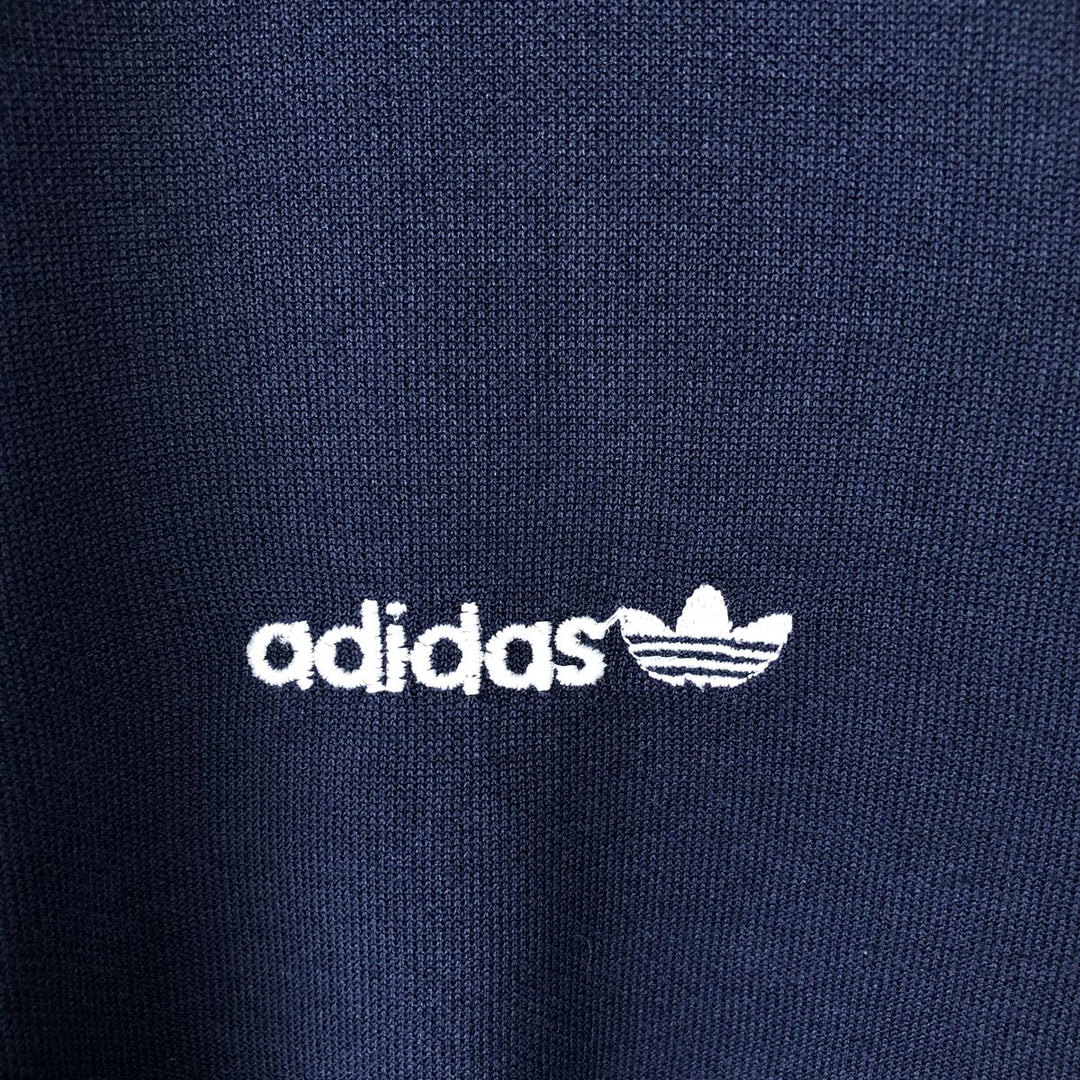 Vintage 1980'S adidas Trefoil logo track jacket, men's size M polyester navy blue type Vintage Second Hand