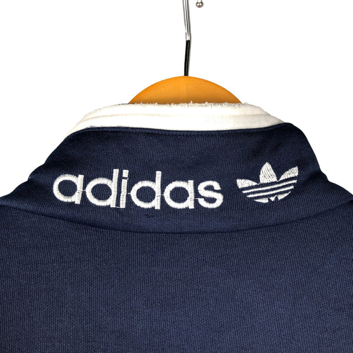Vintage 1980'S adidas Trefoil logo track jacket, men's size M polyester navy blue type Vintage Second Hand