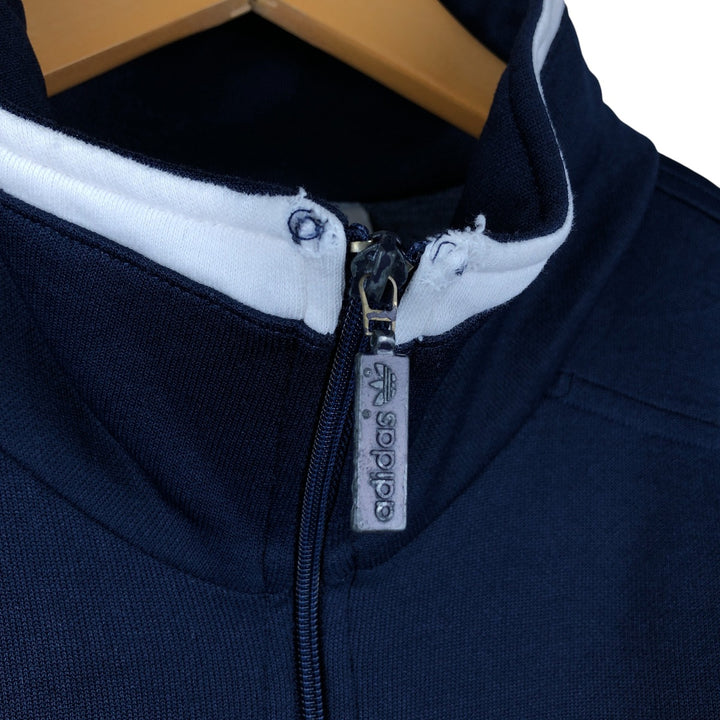 Vintage 1980'S adidas Trefoil logo track jacket, men's size M polyester navy blue type Vintage Second Hand