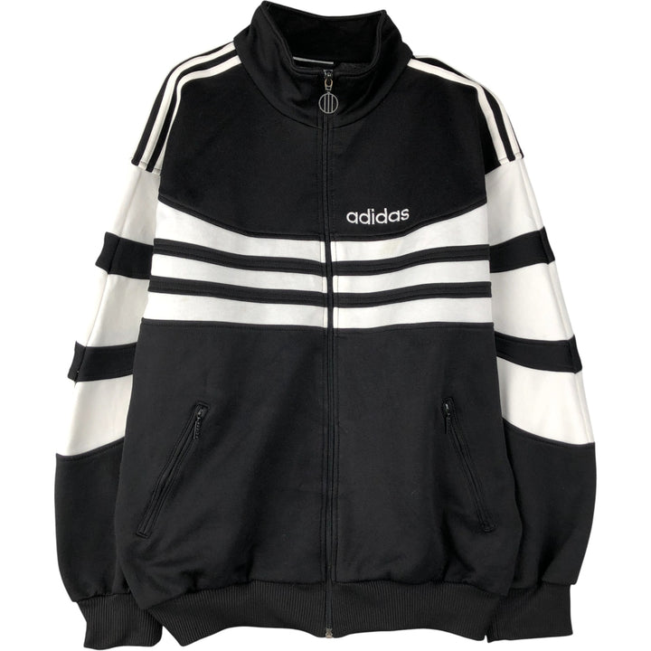 Vintage 80'S adidas track jacket, size M for men polyester black type Vintage Second Hand