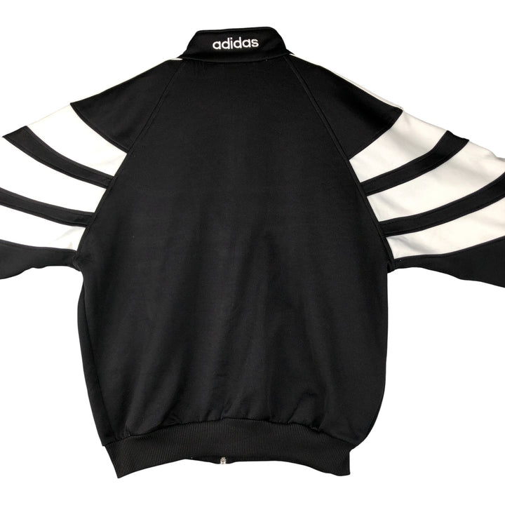 Vintage 80'S adidas track jacket, size M for men polyester black type Vintage Second Hand