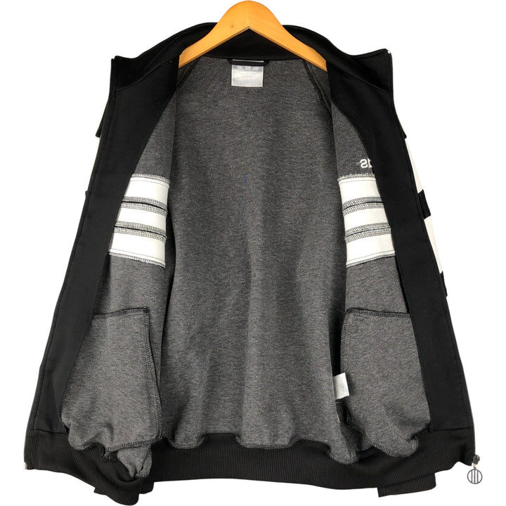 Vintage 80'S adidas track jacket, size M for men polyester black type Vintage Second Hand