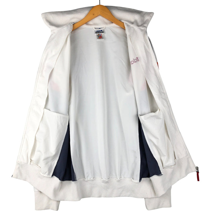 Vintage 90s-00'S Adidas Velour Jersey Track Jacket, Men's Size L polyester white type Vintage Second Hand