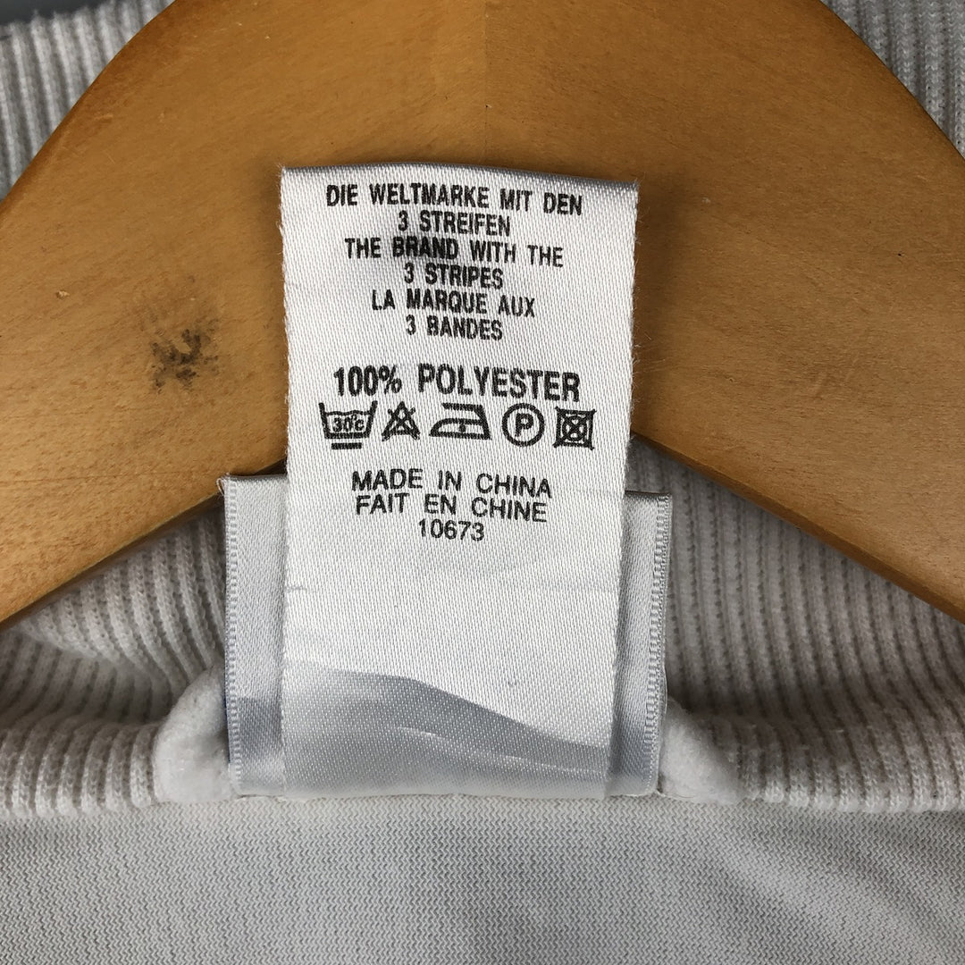 Vintage 90s-00'S Adidas Velour Jersey Track Jacket, Men's Size L polyester white type Vintage Second Hand