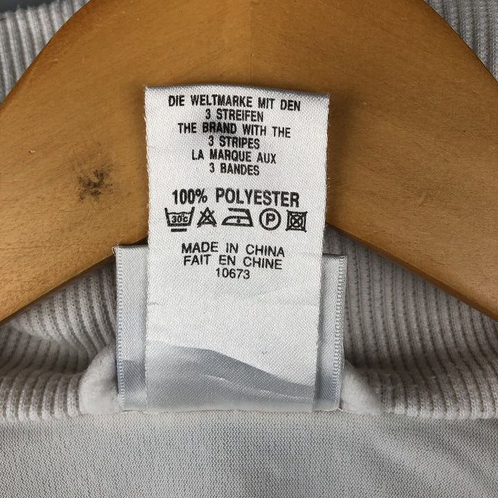 Vintage 90s-00'S Adidas Velour Jersey Track Jacket, Men's Size L polyester white type Vintage Second Hand