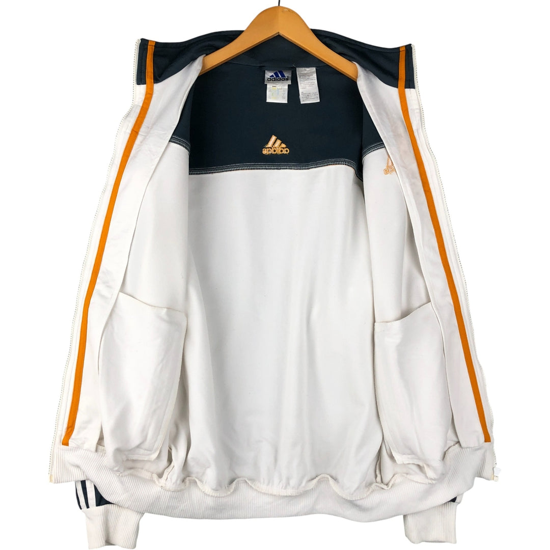 90'S Adidas Jersey Track Jacket Men's M Vintage polyester white type Vintage Second Hand