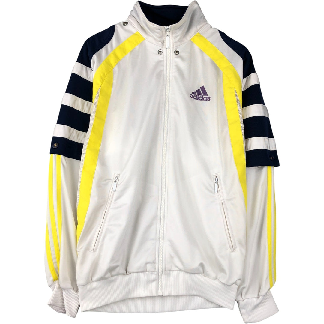 90s-00'S Adidas Back Logo 2-Way Jersey Track Jacket, Men's Size Small polyester white type Vintage Second Hand
