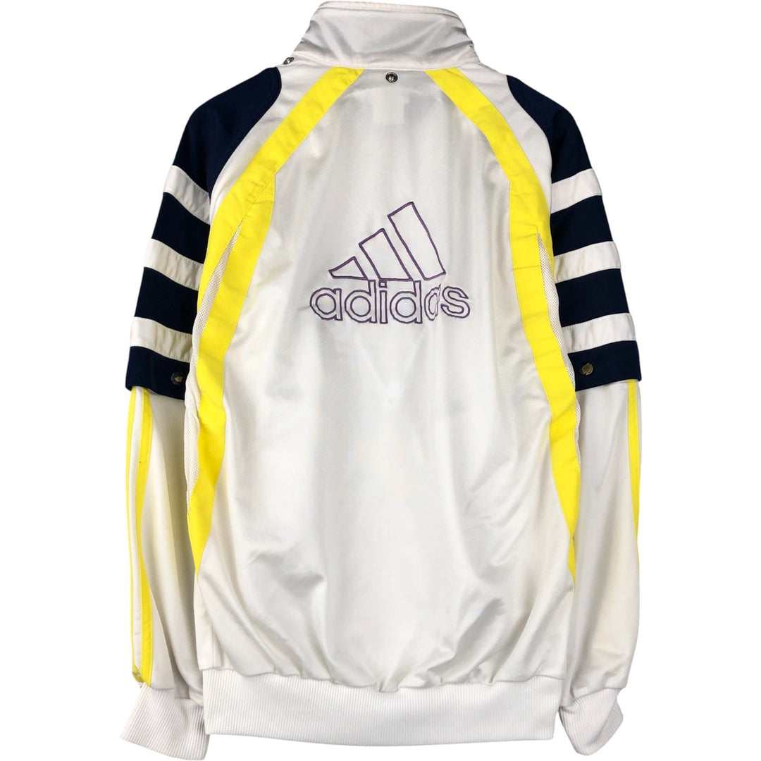 90s-00'S Adidas Back Logo 2-Way Jersey Track Jacket, Men's Size Small polyester white type Vintage Second Hand
