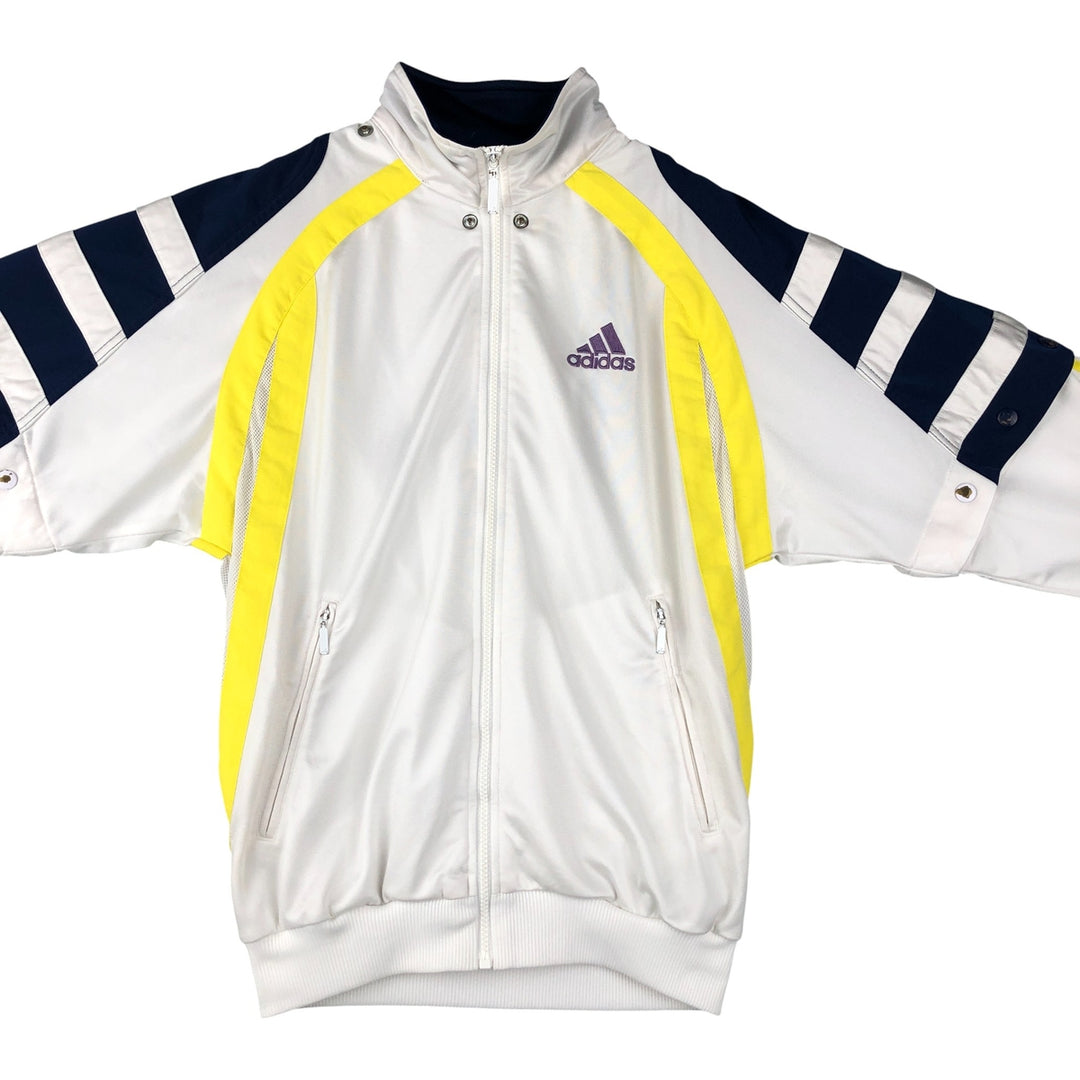 90s-00'S Adidas Back Logo 2-Way Jersey Track Jacket, Men's Size Small polyester white type Vintage Second Hand