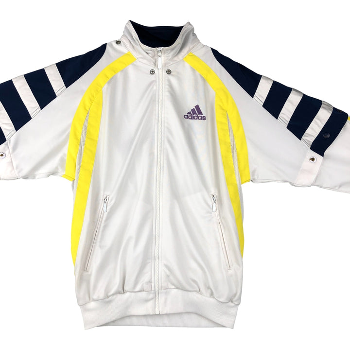 90s-00'S Adidas Back Logo 2-Way Jersey Track Jacket, Men's Size Small polyester white type Vintage Second Hand