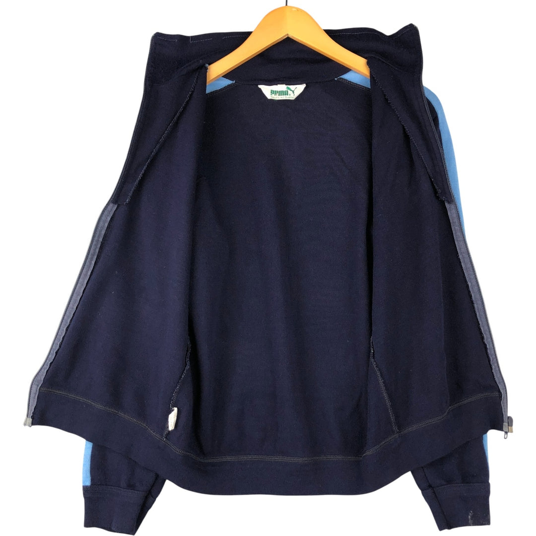 Vintage 80'S Puma sweatshirt, Made in Italy, Men's Size Small poly acrylic navy blue type Vintage Second Hand