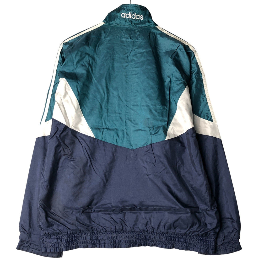 90'S Adidas nylon jacket, men's size M, vintage Nylon navy blue type Vintage Second Hand