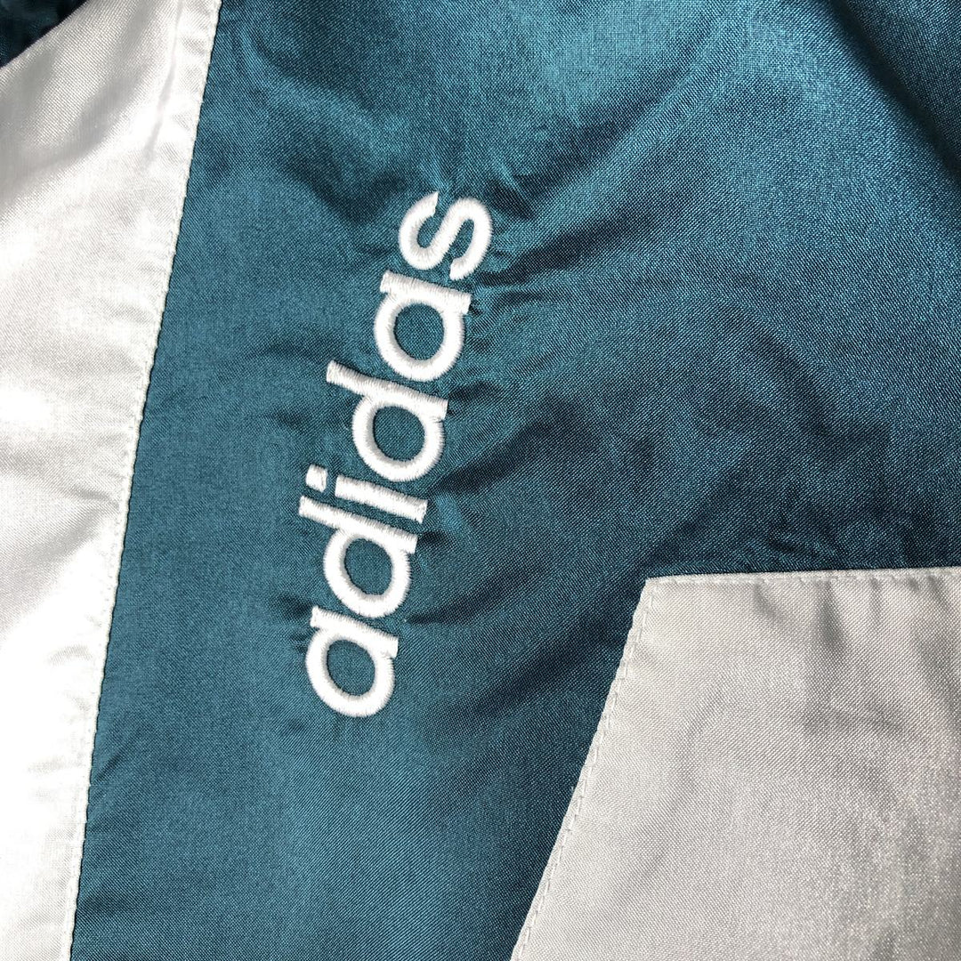 90'S Adidas nylon jacket, men's size M, vintage Nylon navy blue type Vintage Second Hand