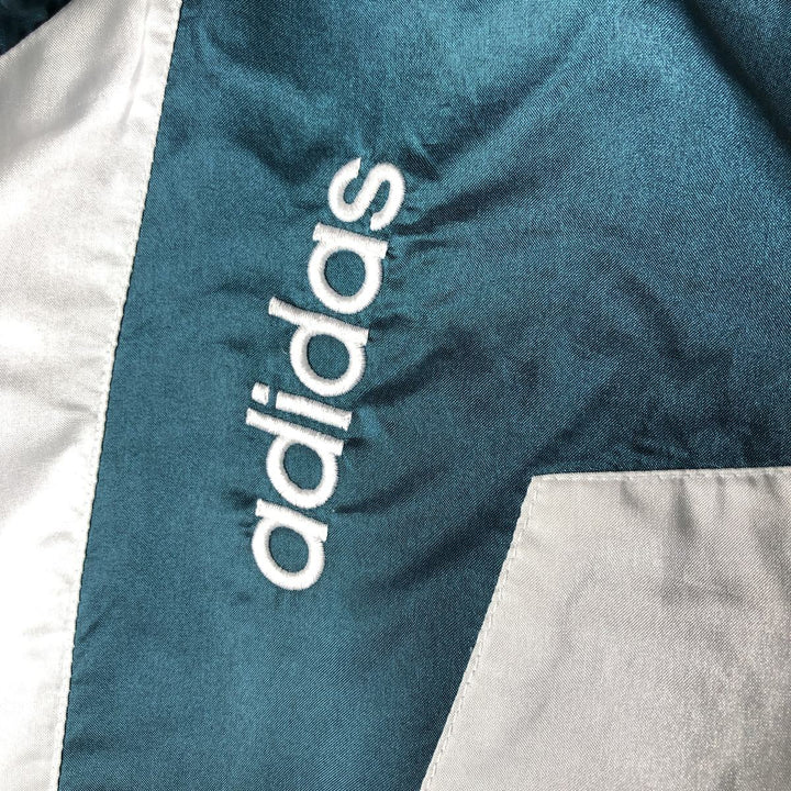 90'S Adidas nylon jacket, men's size M, vintage Nylon navy blue type Vintage Second Hand