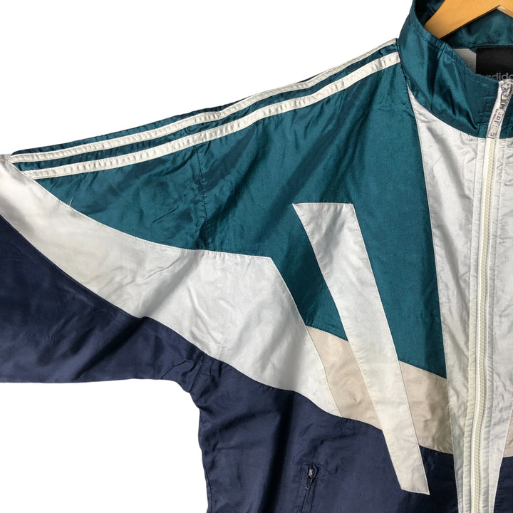 90'S Adidas nylon jacket, men's size M, vintage Nylon navy blue type Vintage Second Hand