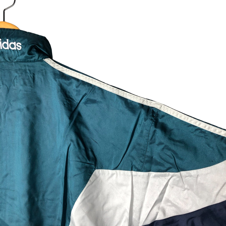 90'S Adidas nylon jacket, men's size M, vintage Nylon navy blue type Vintage Second Hand