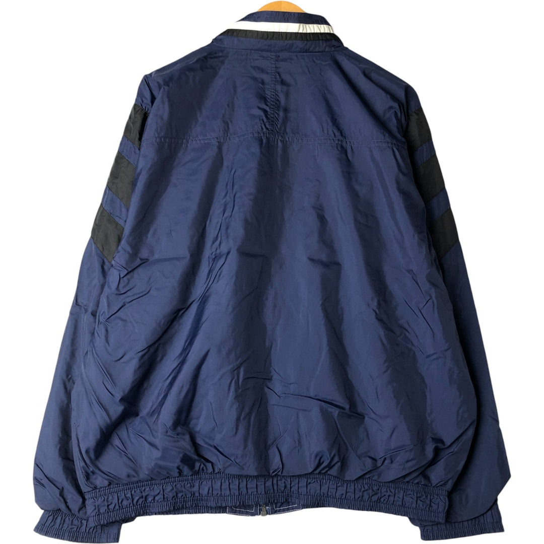 90'S Adidas Nylon Jacket, Men's Size L, Vintage Nylon navy blue type Vintage Second Hand
