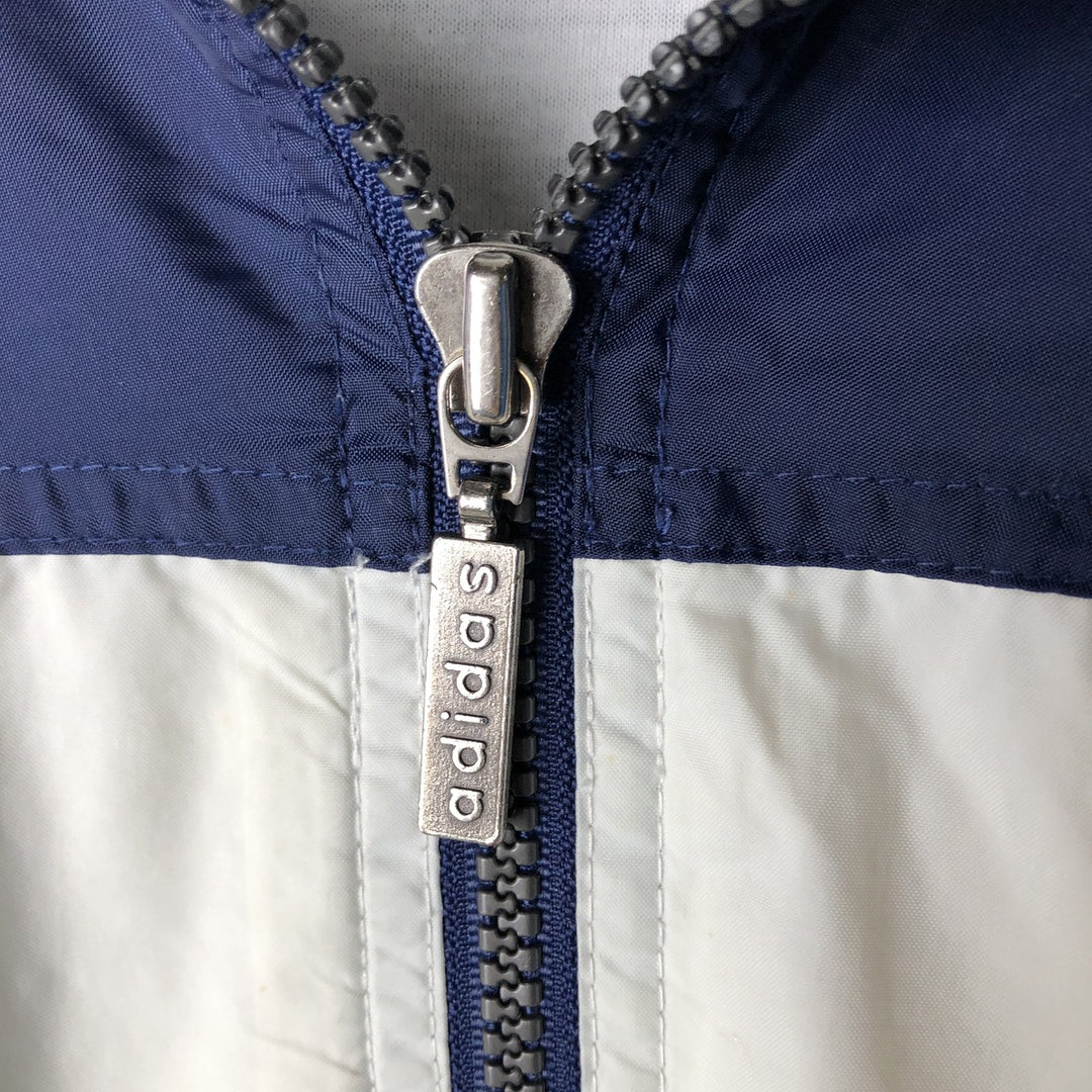 90'S Adidas Nylon Jacket, Men's Size L, Vintage Nylon navy blue type Vintage Second Hand