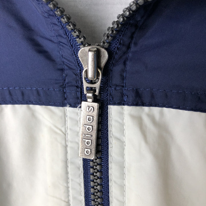 90'S Adidas Nylon Jacket, Men's Size L, Vintage Nylon navy blue type Vintage Second Hand