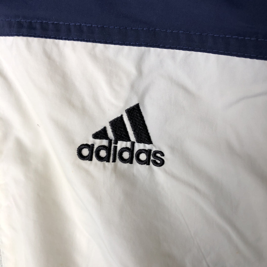 90'S Adidas Nylon Jacket, Men's Size L, Vintage Nylon navy blue type Vintage Second Hand